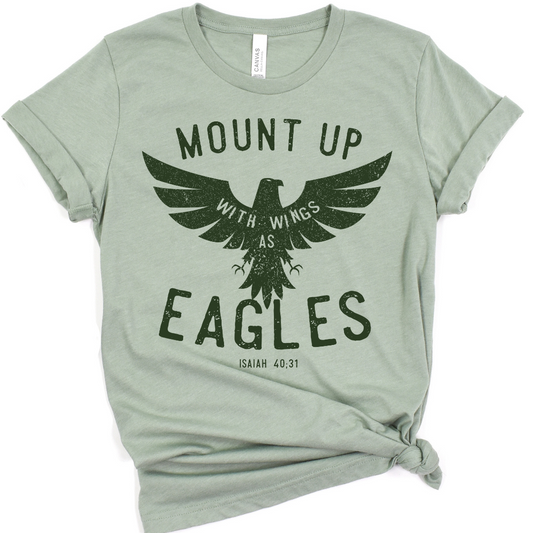 Mount up with wings as eagles short sleeves